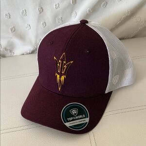 ASU Sun Devils NWT Maroon and White Baseball Cap